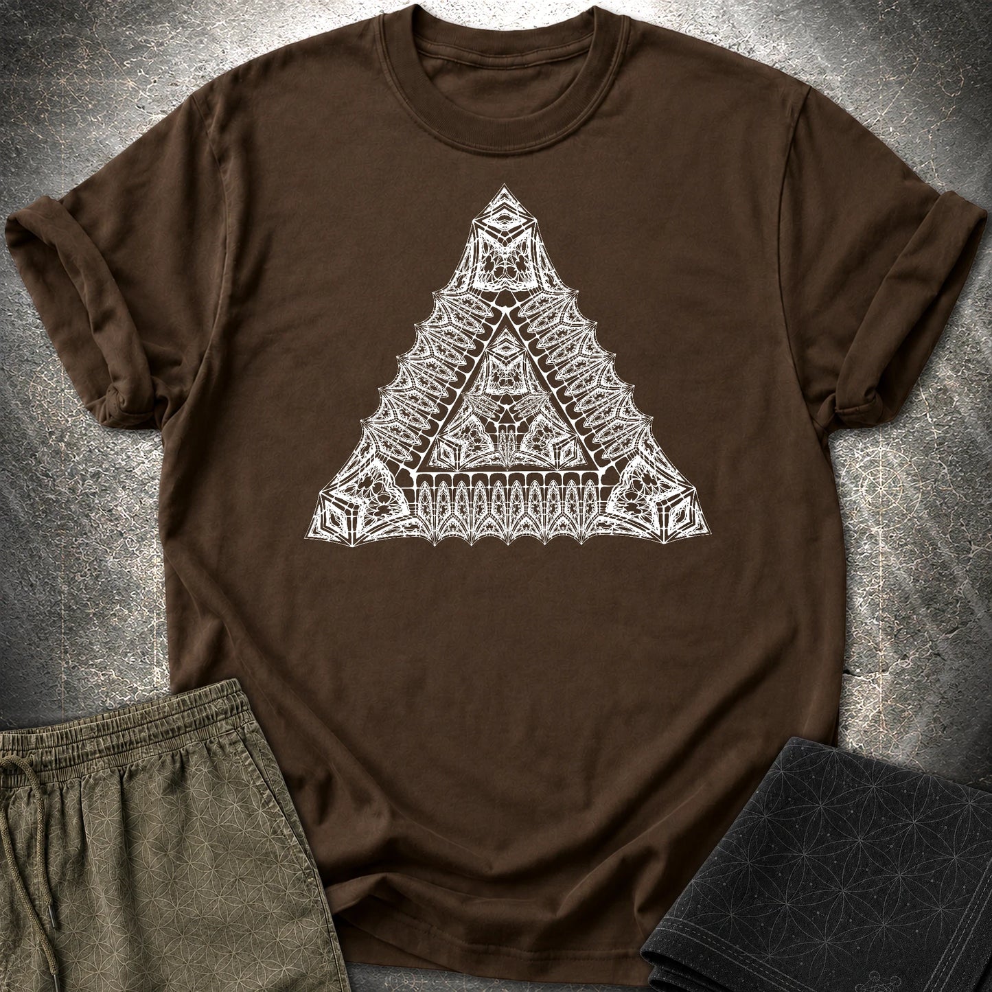 Living Triangle T-Shirt - Living Triangle T-Shirt - Dark Chocolate