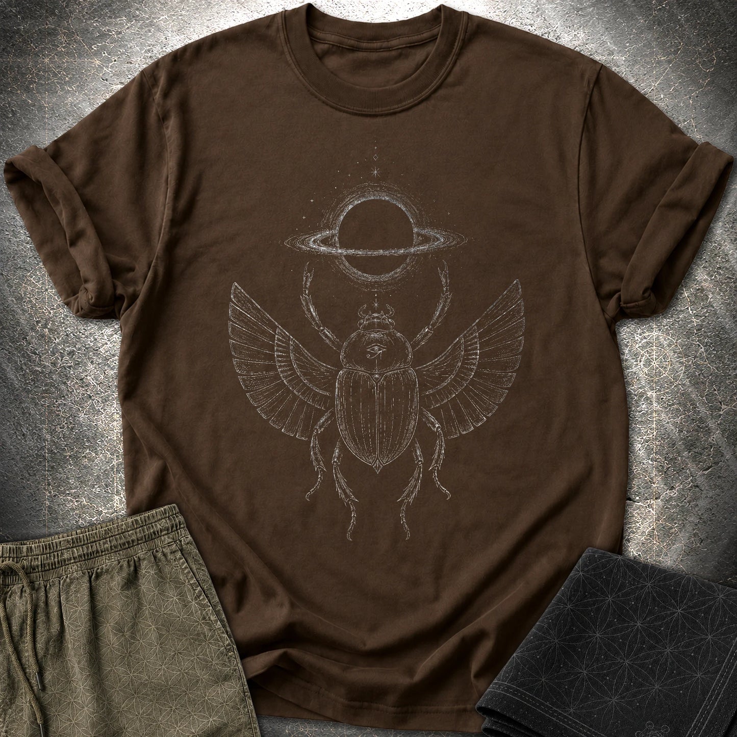 Void Scarab T-Shirt - Void Scarab T-Shirt - Dark Chocolate