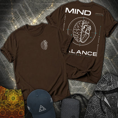 Mind Balance - Mind Balance 2 Sided T-Shirt - Dark Chocolate