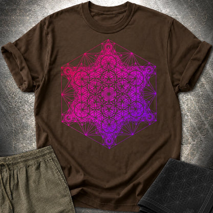 Metatron Fractal Super Structure T-Shirt - Metatron Fractal Super Structure T-Shirt - Dark Chocolate