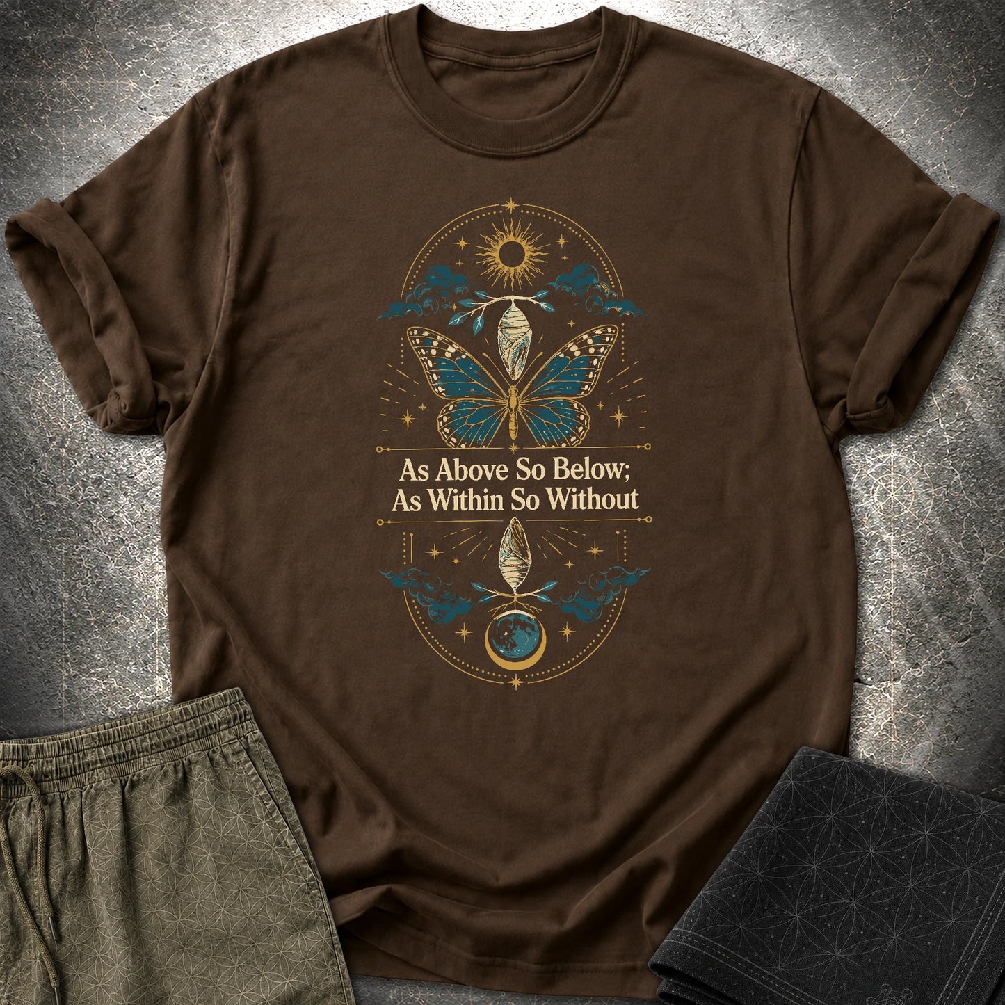 As Above So Below Transformation - As Above So Below Transformation T-Shirt - Dark Chocolate