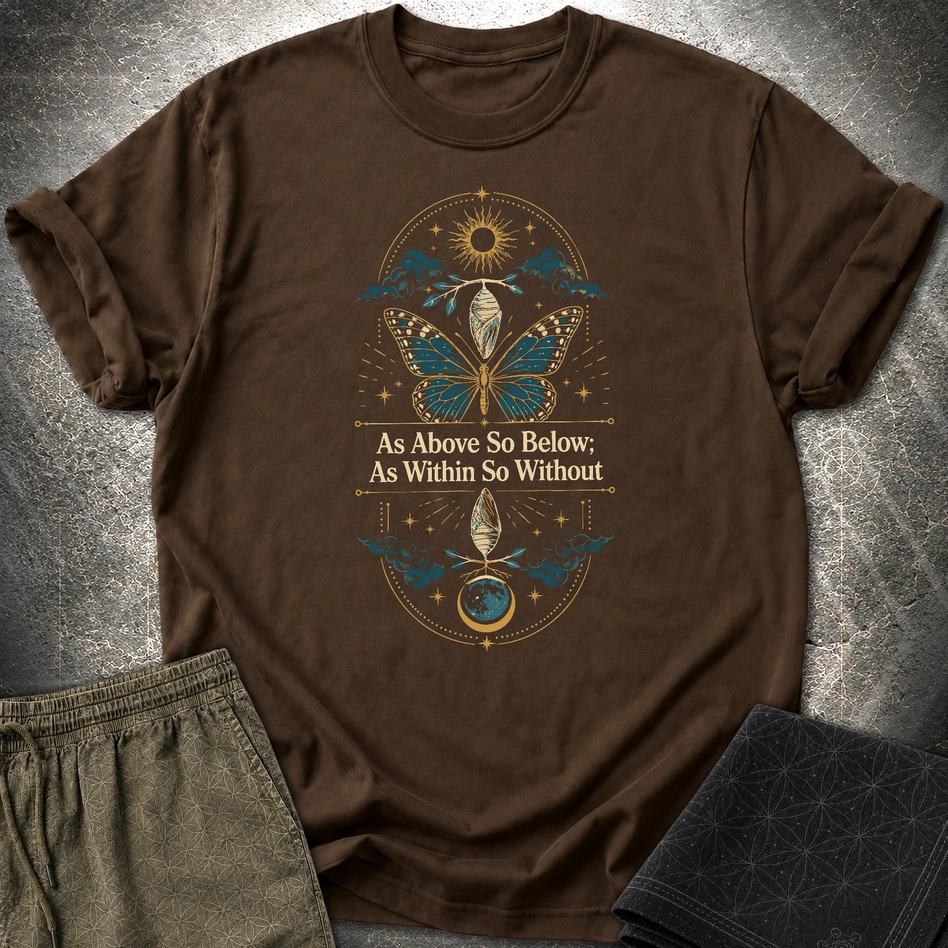 As Above So Below Transformation - As Above So Below Transformation T-Shirt - Dark Chocolate