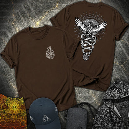 Pineal Gland Awakening 2 Sided T-Shirt - Pineal Gland Awakening 2 Sided T-Shirt - Dark Chocolate