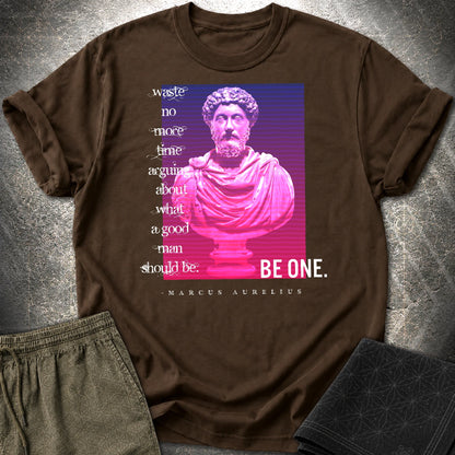 Marcus Aurelius Good Man T-Shirt - Marcus Aurelius Good Man T-Shirt - Dark Chocolate