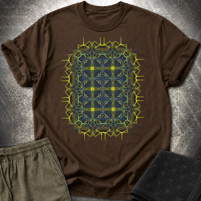 Electric Geometric Matrix - Electric Geometric Matrix T-Shirt - Dark Chocolate