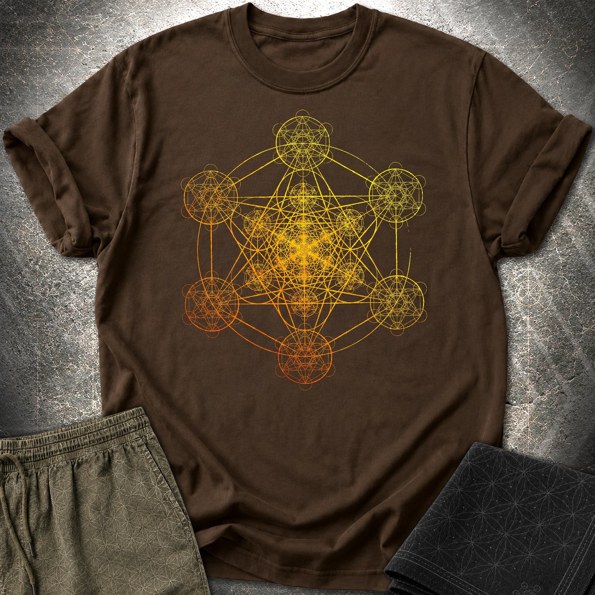 Metatron's Fractal Universe T-Shirt - Metatron's Fractal Universe T-Shirt - Dark Chocolate