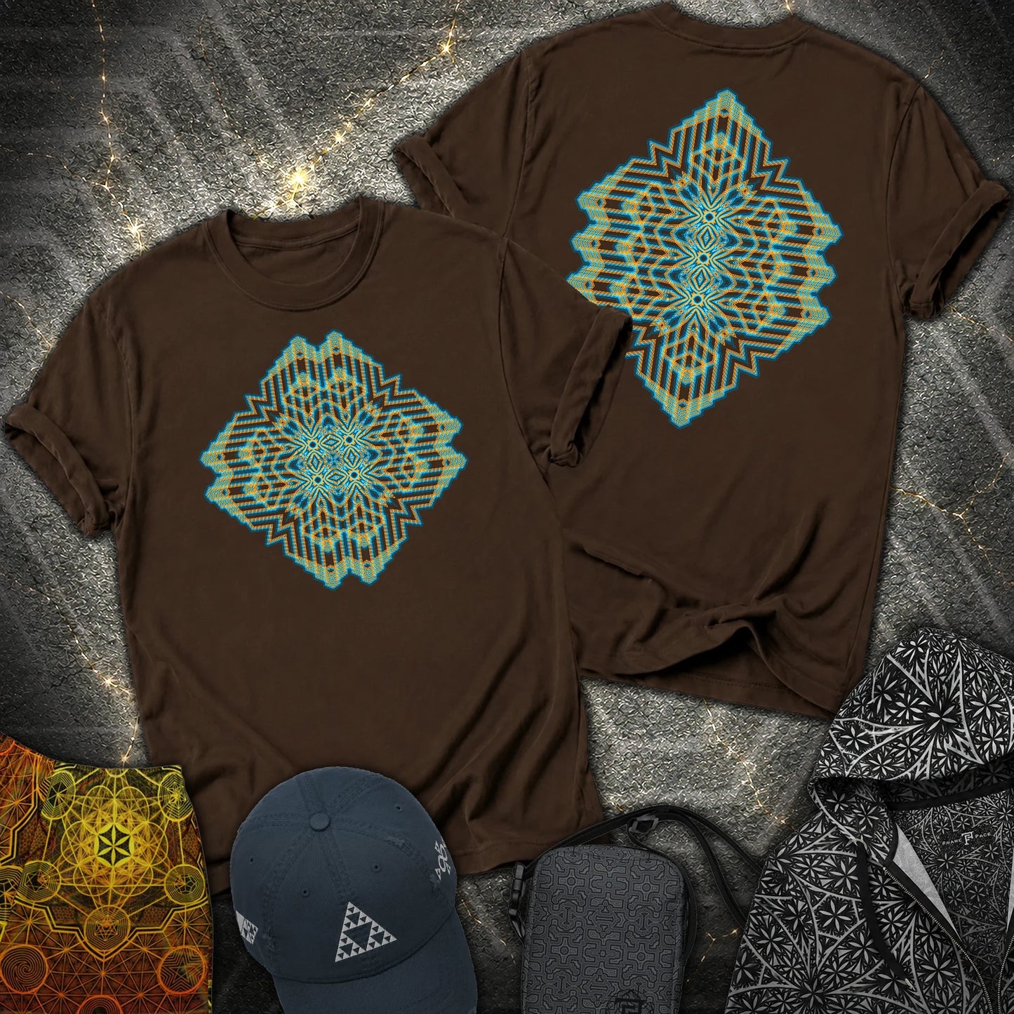 Triune Signal Temple 2 Sided T-Shirt - Triune Signal Temple 2 Sided T-Shirt - Dark Chocolate