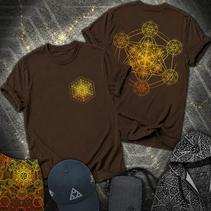 Fractal Metatron Universe 2 Sided T-Shirt - Fractal Metatron Universe 2 Sided T-Shirt - Dark Chocolate