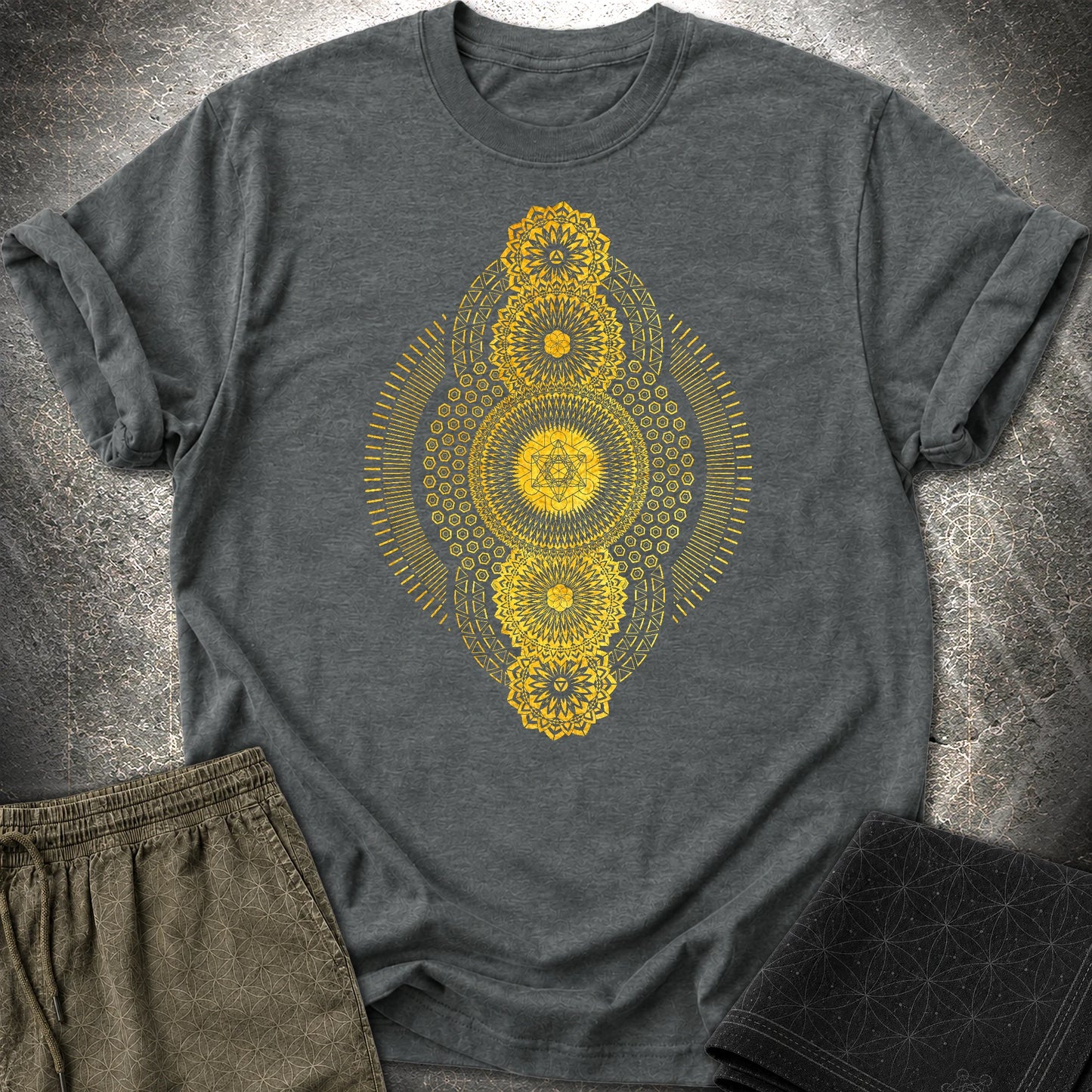 Metatron's Geometric Explosion T-Shirt - Metatron's Geometric Explosion T-Shirt - Dark Heather