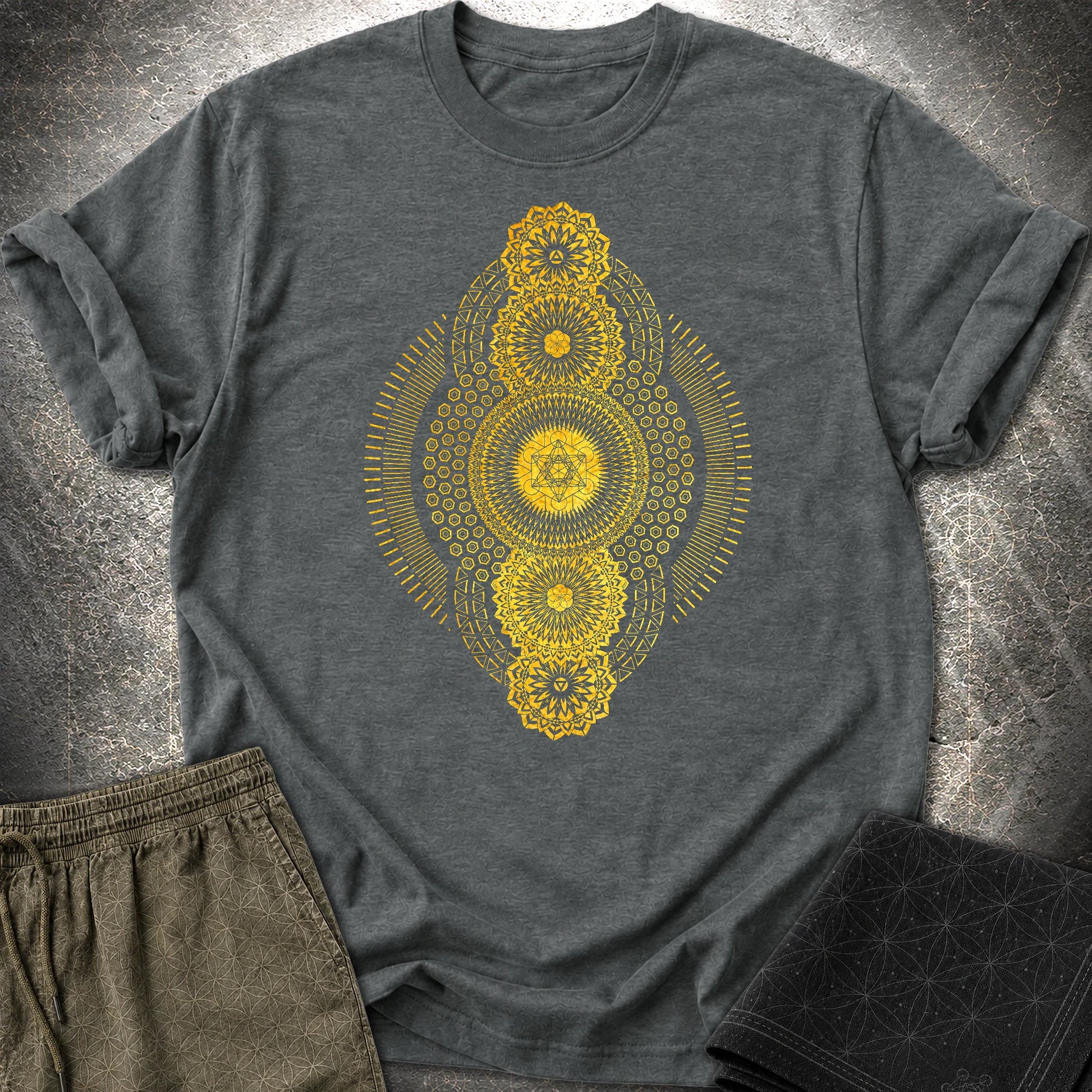 Metatron's Geometric Explosion T-Shirt - Metatron's Geometric Explosion T-Shirt - Dark Heather