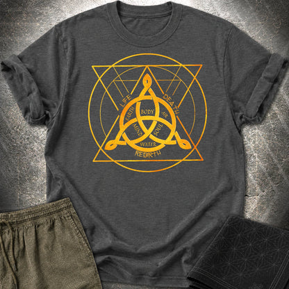 Triquetra Celtic Symbol T-Shirt - Triquetra Celtic Symbol T-Shirt - Dark Heather Grey