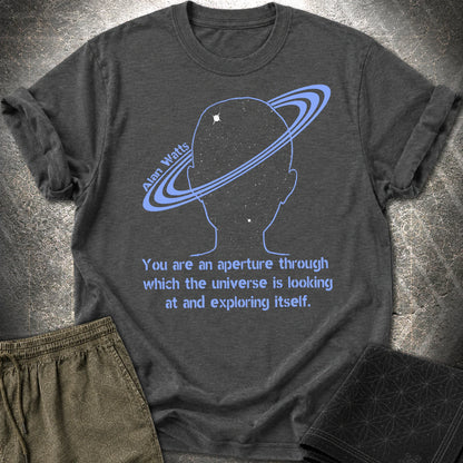Alan Watts Aperture T-Shirt - Alan Watts Aperture T-Shirt - Dark Heather Grey