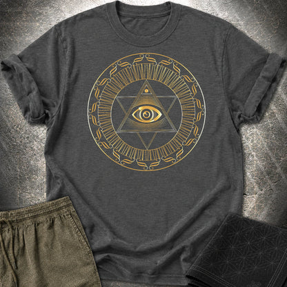 Eye Of Providence Star T-Shirt - Eye Of Providence Star T-Shirt - Dark Heather Grey