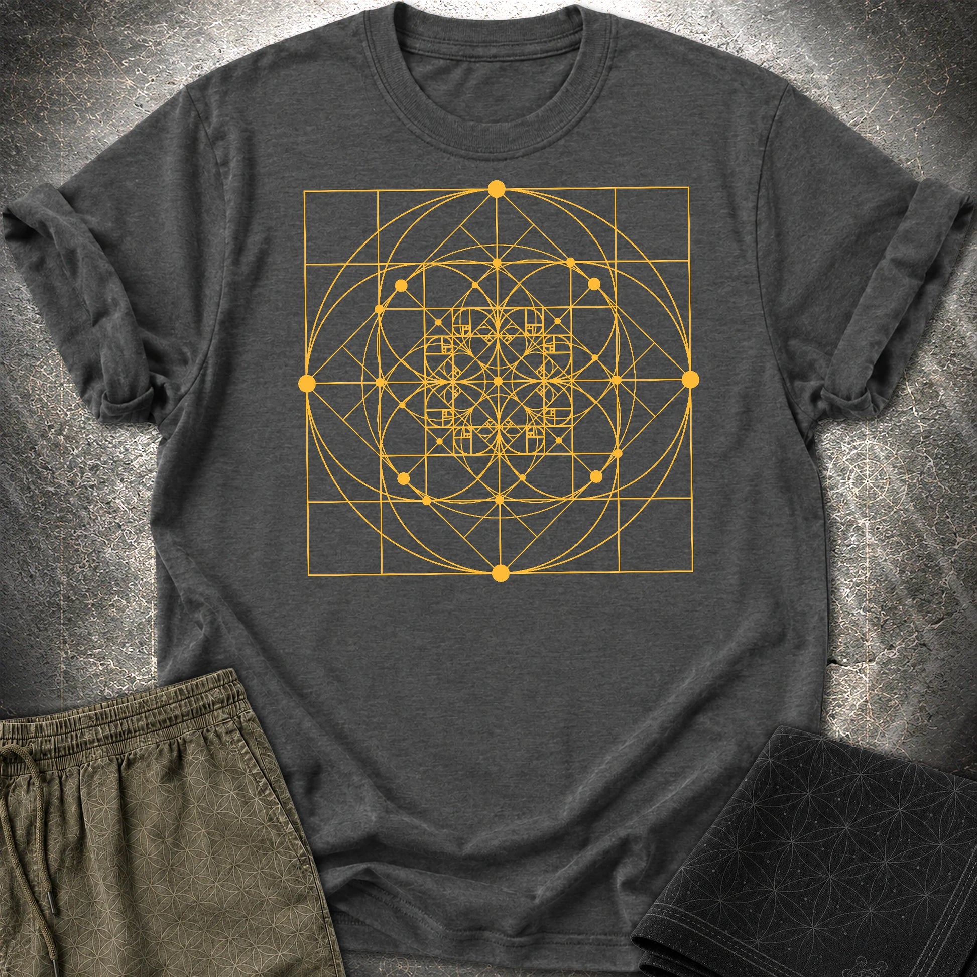 Phi Spirals T-Shirt - Phi Spirals T-Shirt - Dark Heather Grey