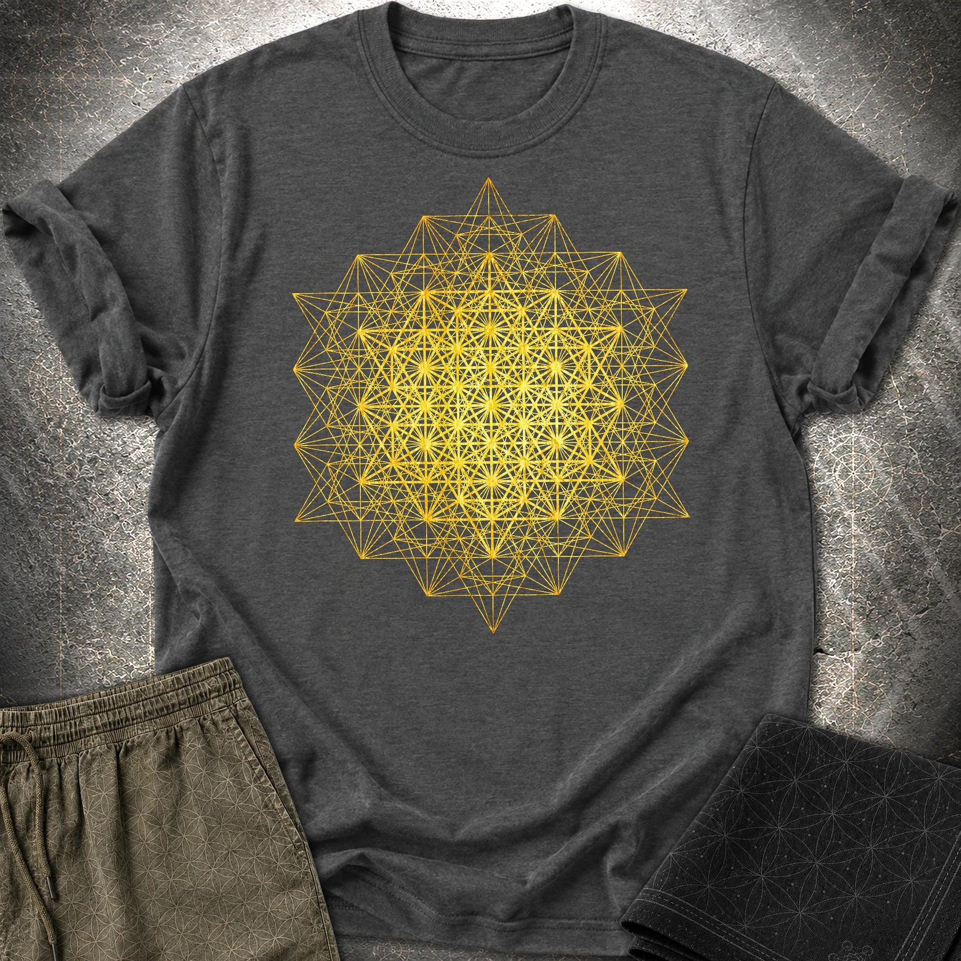 Meta Tetrahedron T-Shirt - Meta Tetrahedron T-Shirt - Dark Heather Grey