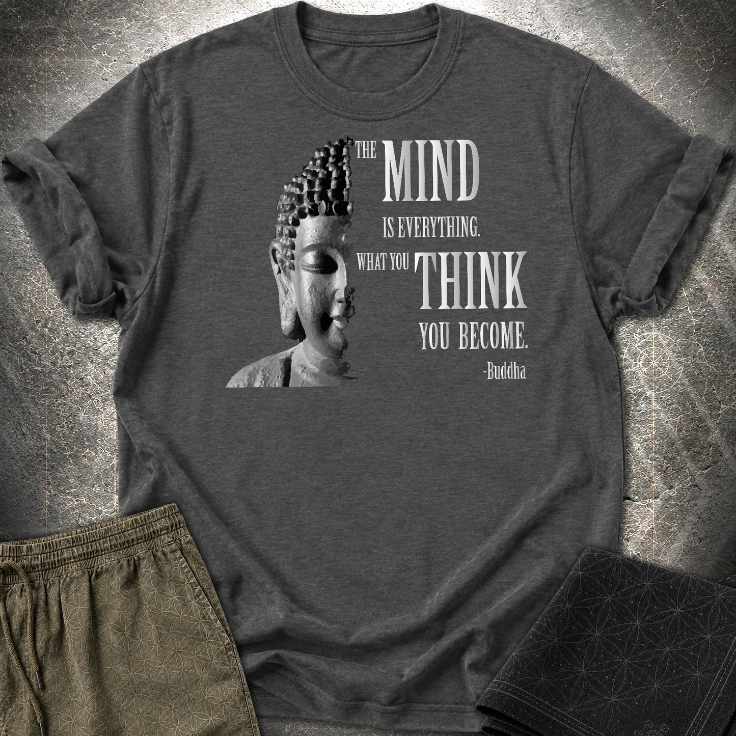 Buddha Mind T-Shirt - Buddha Mind T-Shirt - Dark Heather Grey