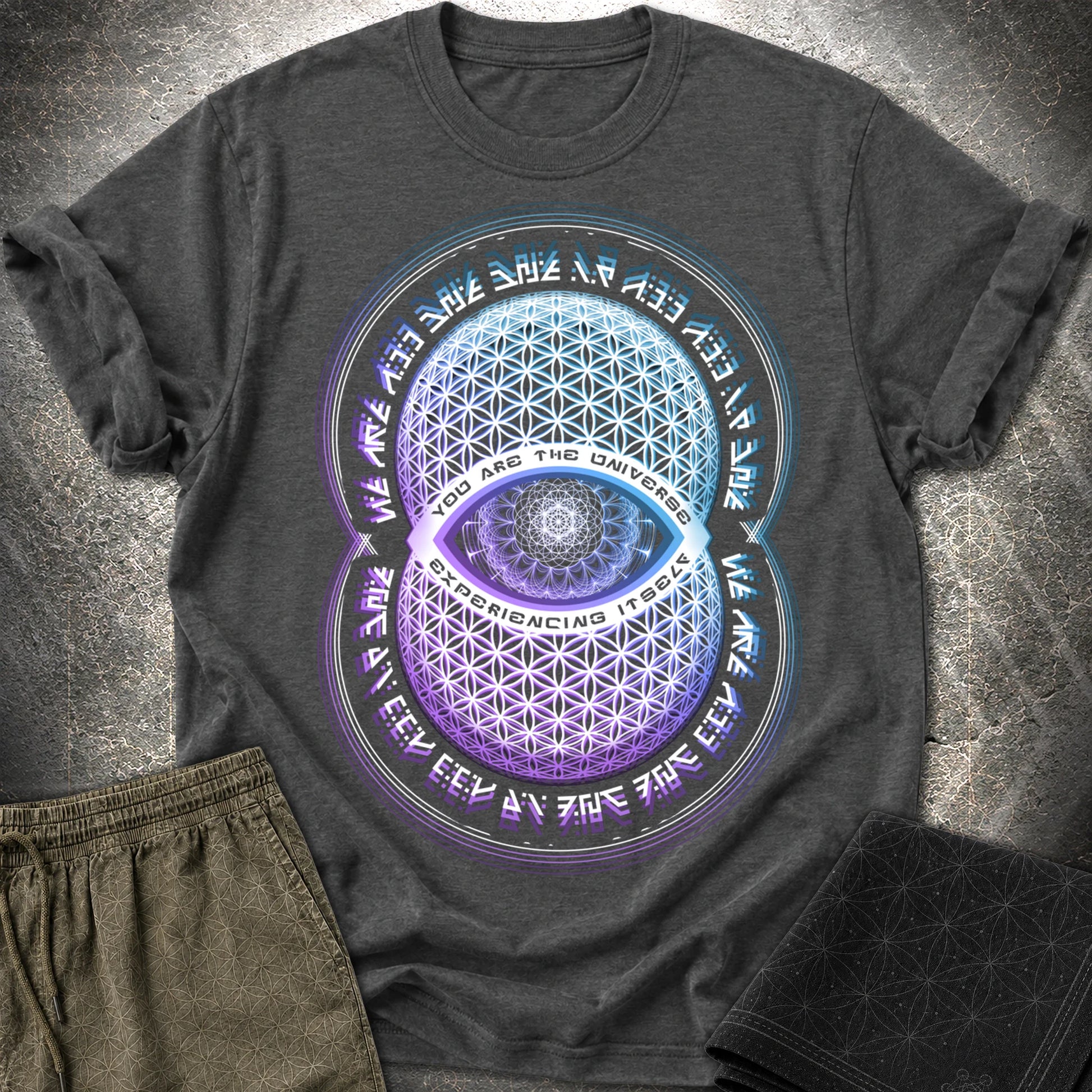 Alan Watts You Are The Universe T-Shirt - Alan Watts You Are The Universe T-Shirt - Dark Heather Grey