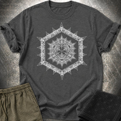 Organic Icosahedron T-Shirt - Organic Icosahedron T-Shirt - Dark Heather Grey