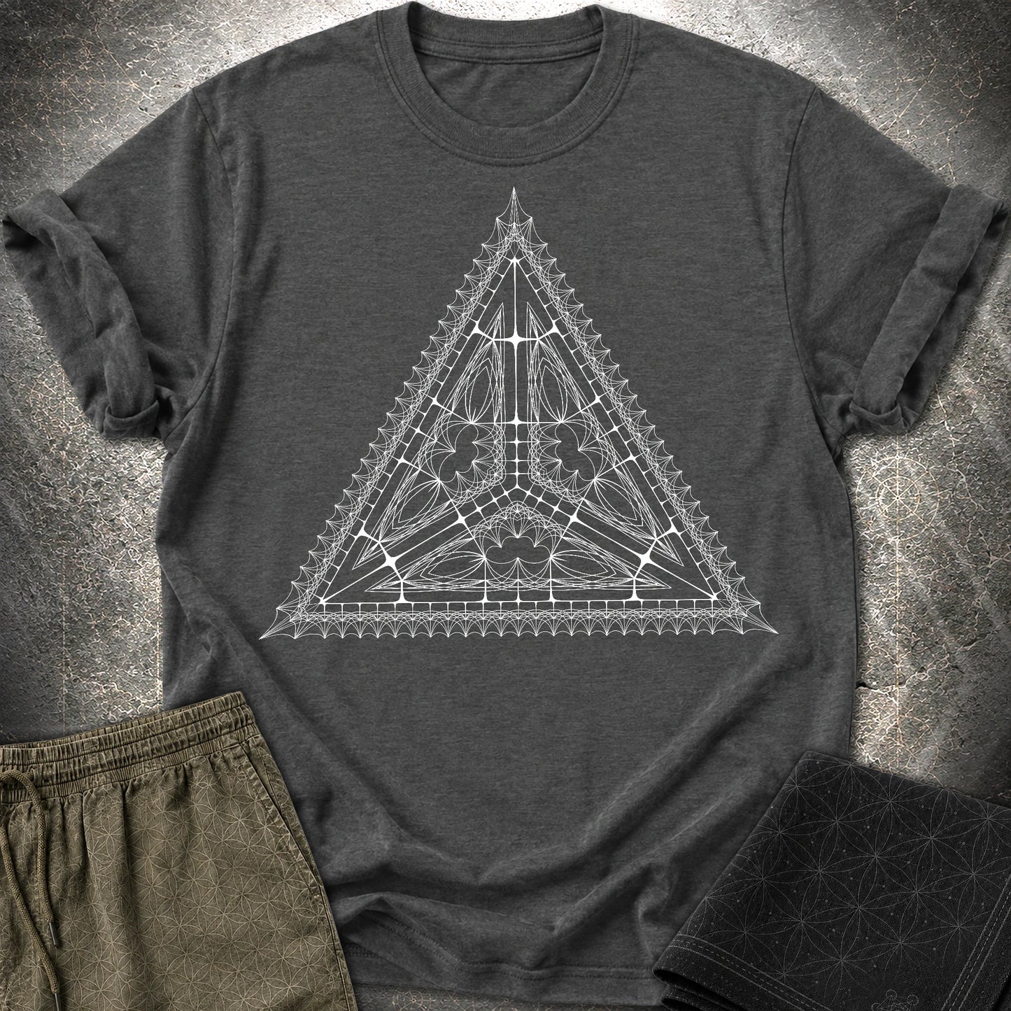 Organic Tetrahedron T-Shirt - Organic Tetrahedron T-Shirt - Dark Heather Grey