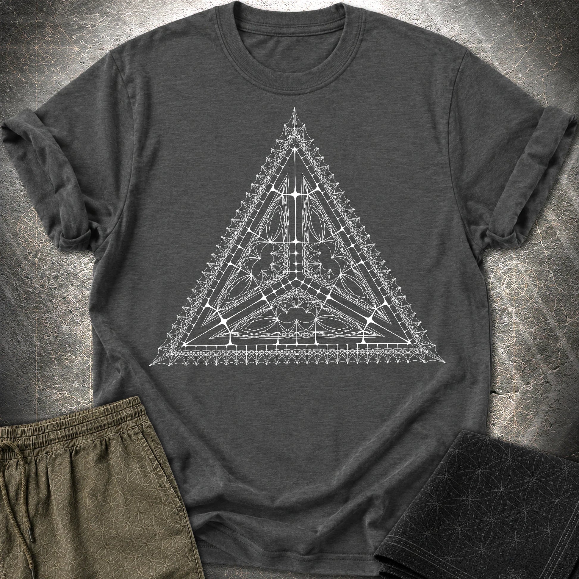 Organic Tetrahedron T-Shirt - Organic Tetrahedron T-Shirt - Dark Heather Grey