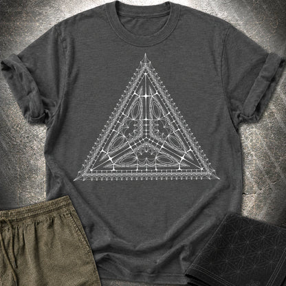 Organic Tetrahedron T-Shirt - Organic Tetrahedron T-Shirt - Dark Heather Grey