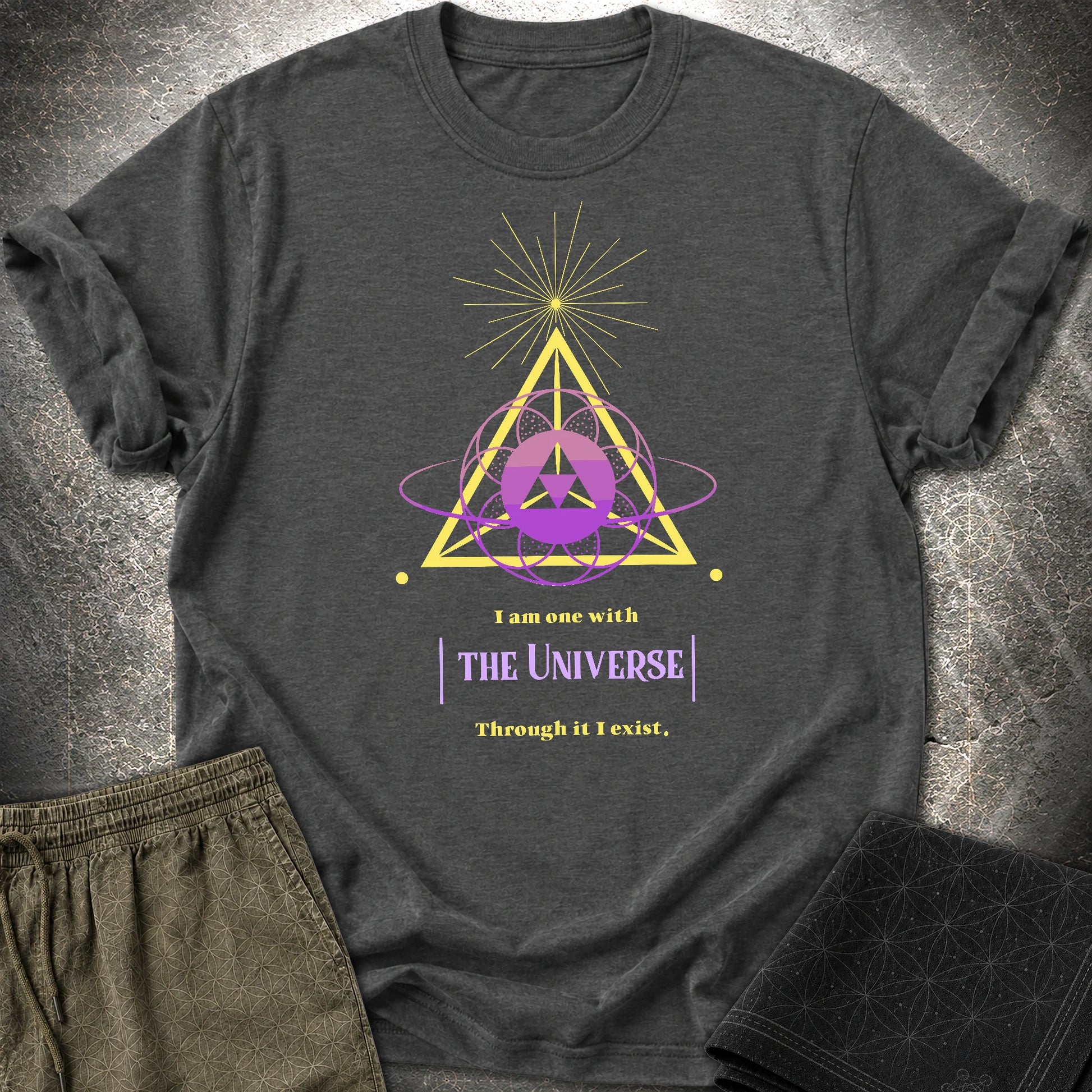 One With Universe T-Shirt - One With Universe T-Shirt - Dark Heather Grey