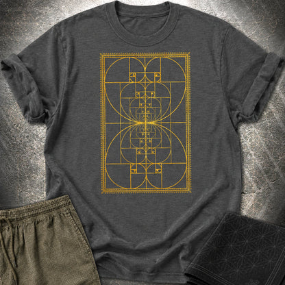 Golden Ratio Symmetry T-Shirt - Golden Ratio Symmetry T-Shirt - Dark Heather Grey