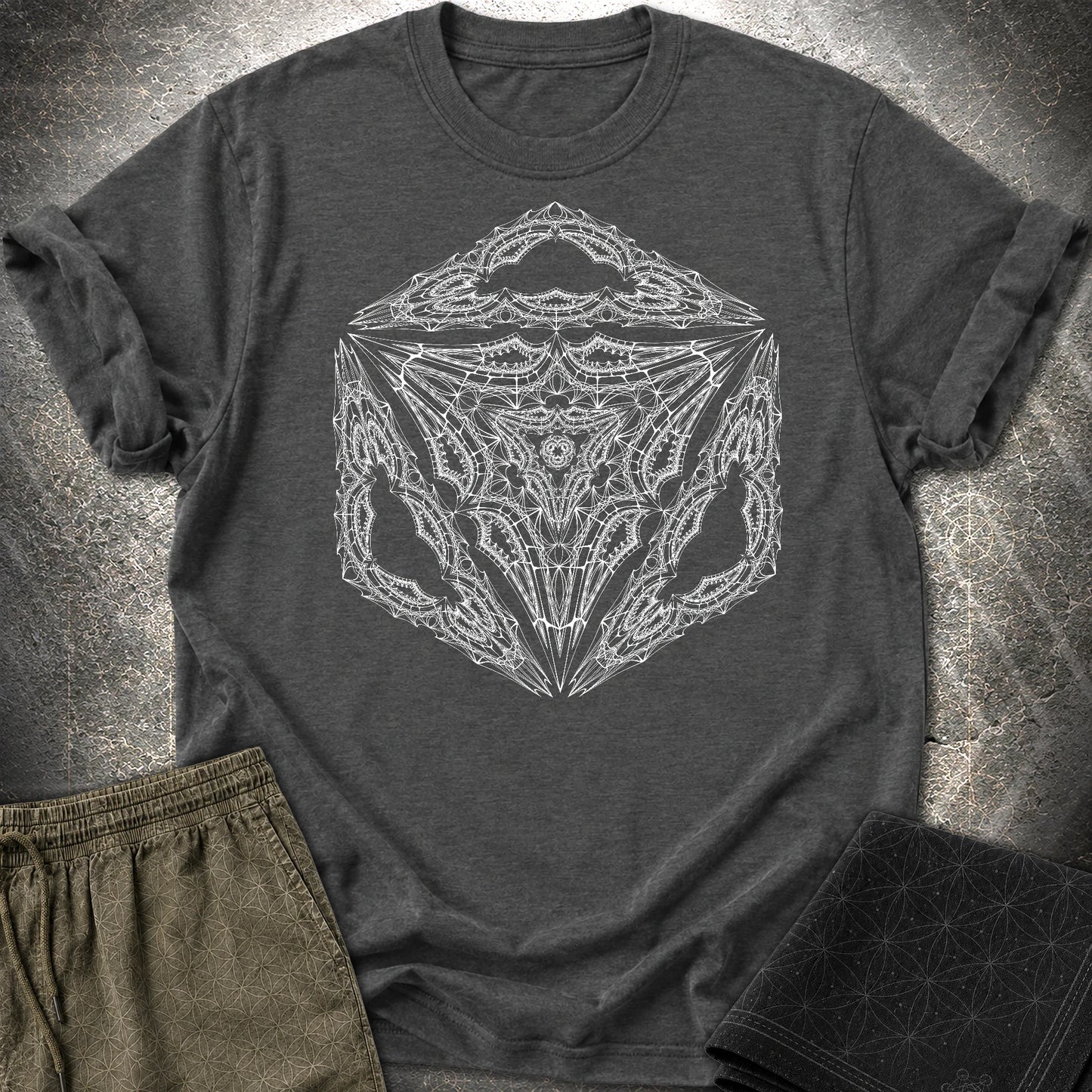 Organic Octahedron T-Shirt - Organic Octahedron T-Shirt - Dark Heather Grey