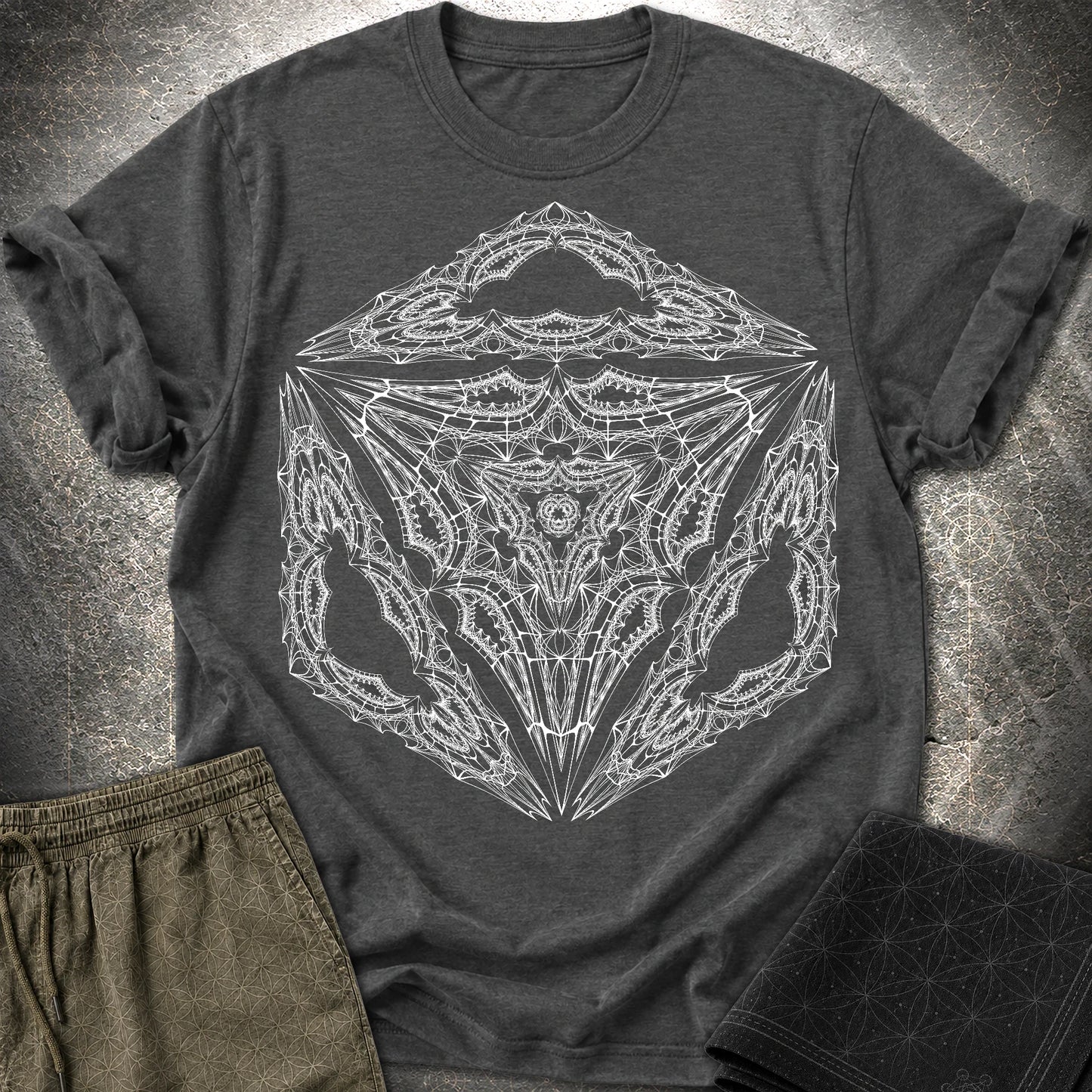 Organic Octahedron T-Shirt - Organic Octahedron T-Shirt - Dark Heather Grey