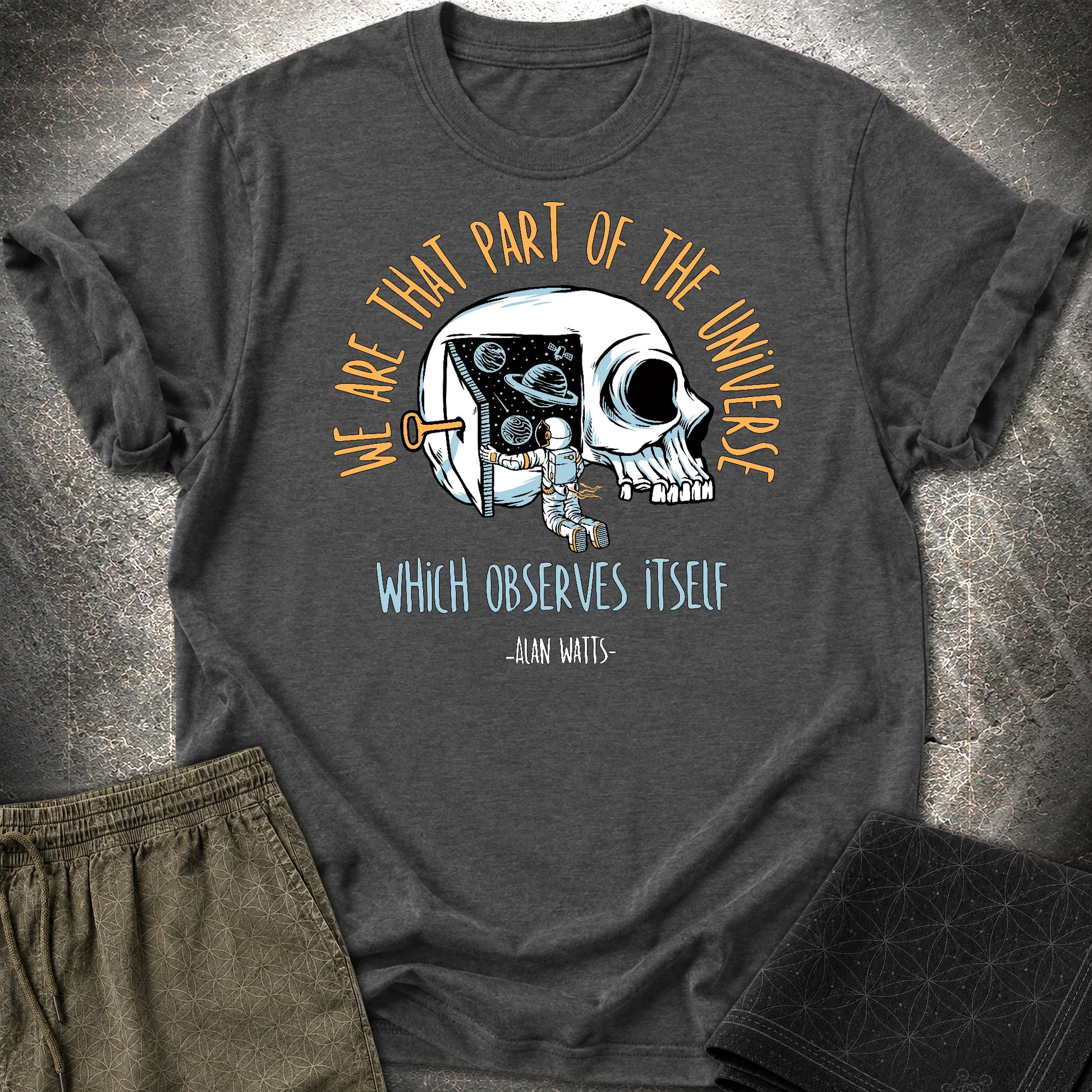 Alan Watts Part Of Universe T-Shirt - Alan Watts Part Of Universe T-Shirt - Dark Heather Grey
