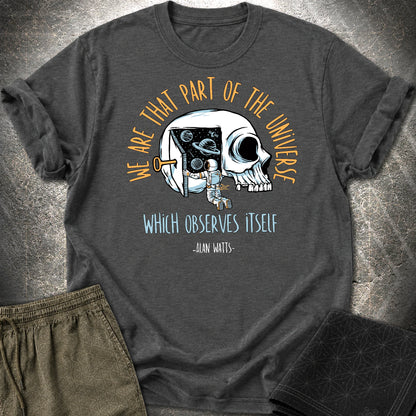 Alan Watts Part Of Universe T-Shirt - Alan Watts Part Of Universe T-Shirt - Dark Heather Grey