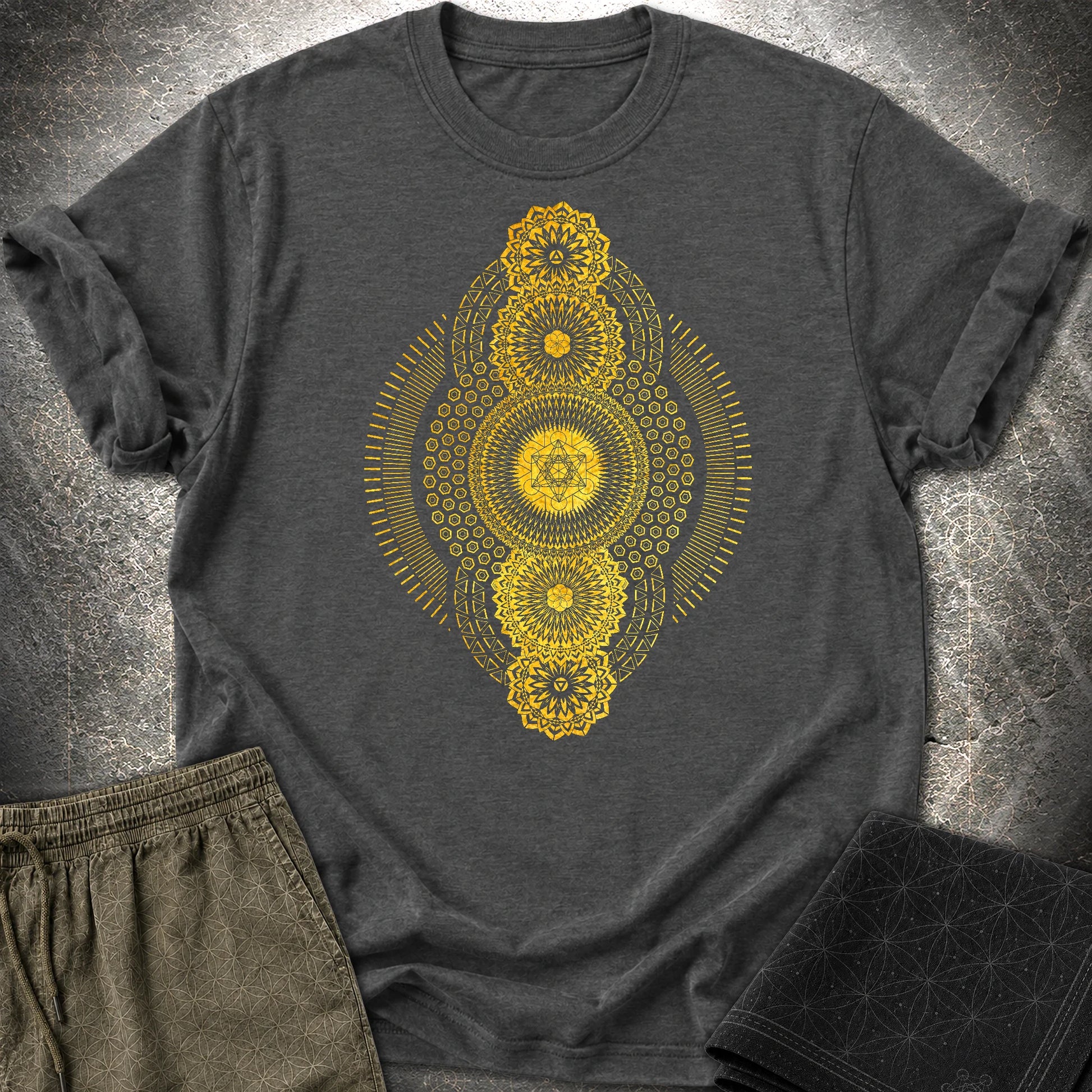 Metatron's Geometric Explosion T-Shirt - Metatron's Geometric Explosion T-Shirt - Dark Heather Grey