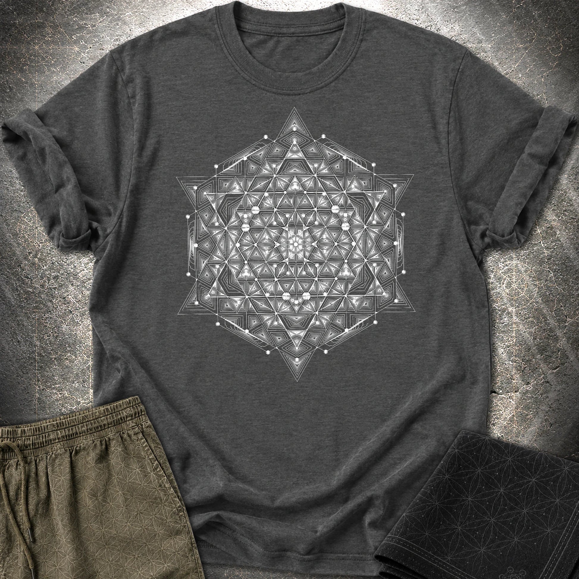 Meta Mosaic T-Shirt - Meta Mosaic T-Shirt - Dark Heather Grey