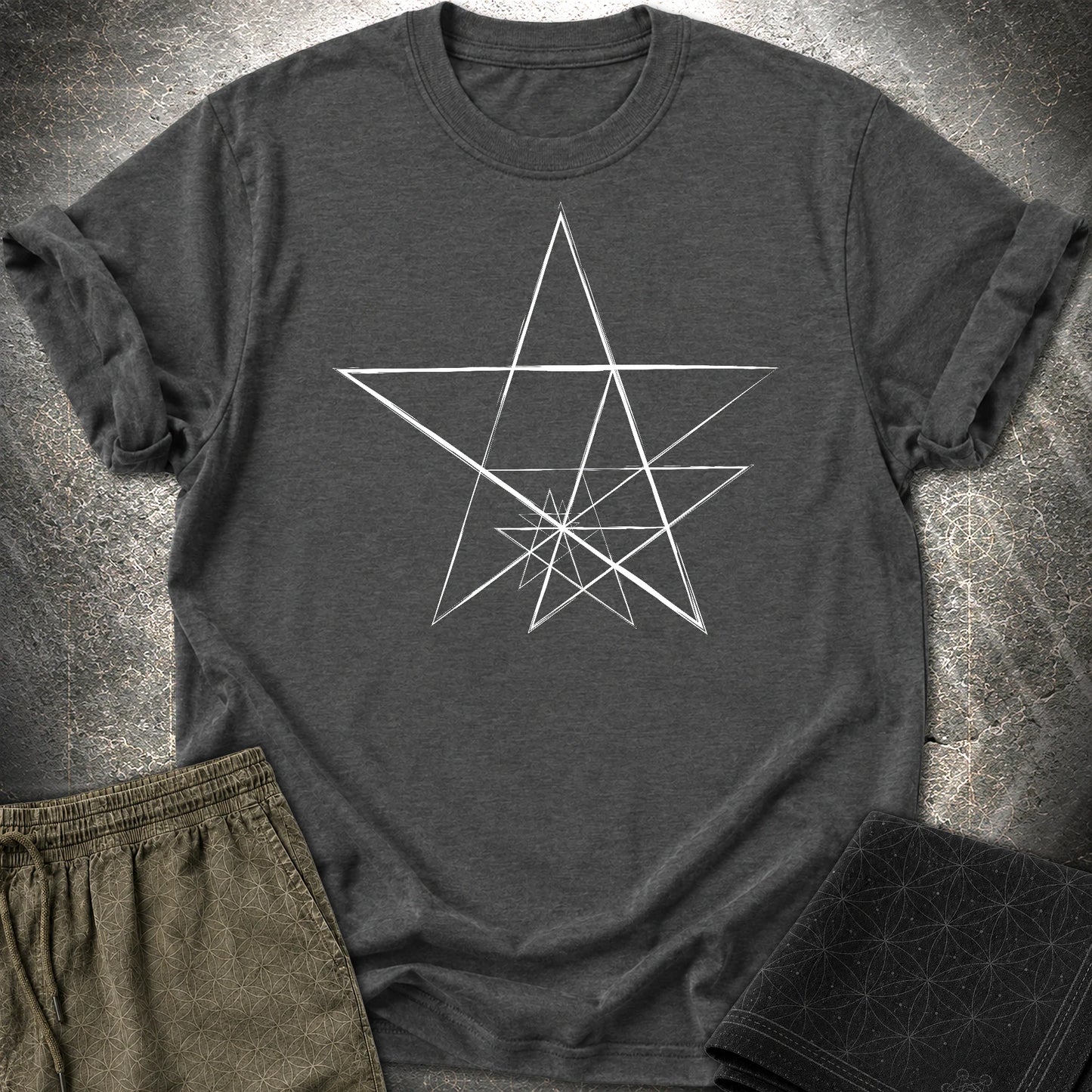 Pentagon Spiral T-Shirt - Pentagon Spiral T-Shirt - Dark Heather Grey