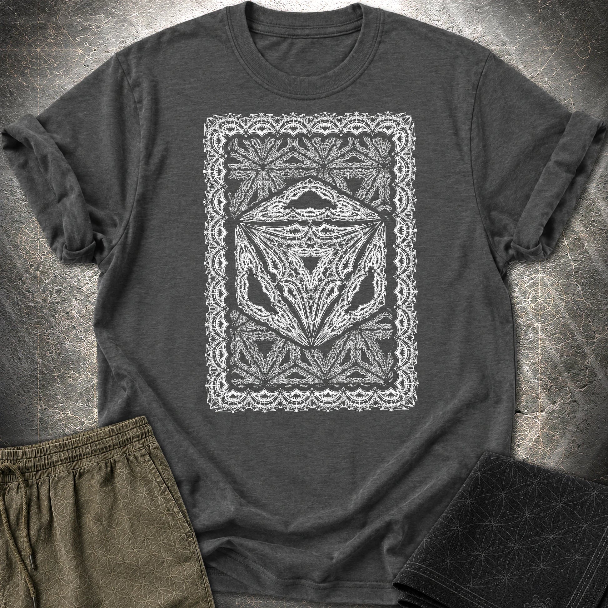 Framed Octahedron T-Shirt - Framed Octahedron T-Shirt - Dark Heather Grey
