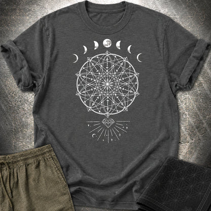 Inner Beauty Moon Phases T-Shirt - Inner Beauty Moon Phases T-Shirt - Dark Heather Grey