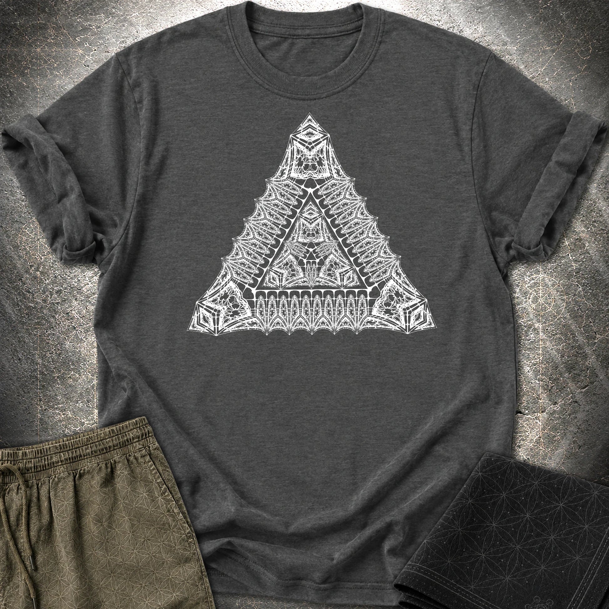 Living Triangle T-Shirt - Living Triangle T-Shirt - Dark Heather Grey