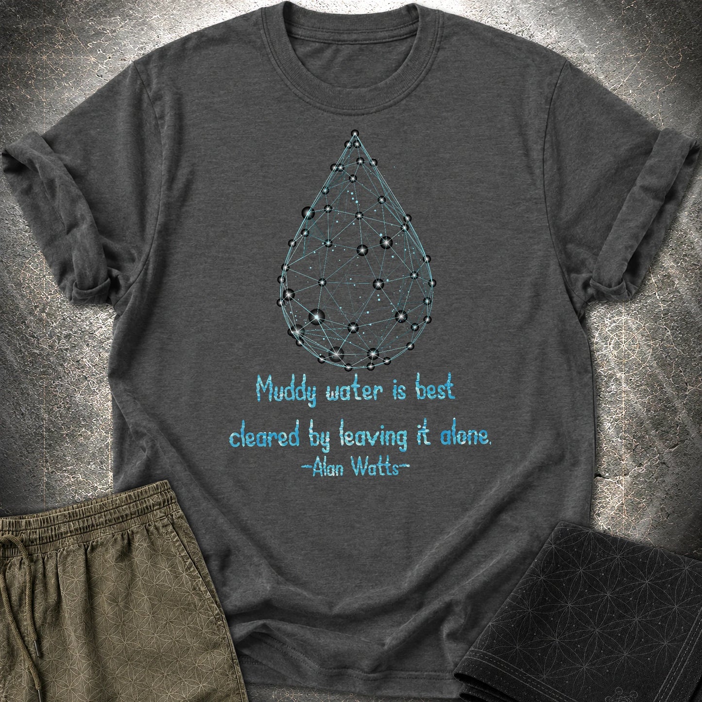 Alan Watts Muddy Water T-Shirt - Alan Watts Muddy Water T-Shirt - Dark Heather Grey