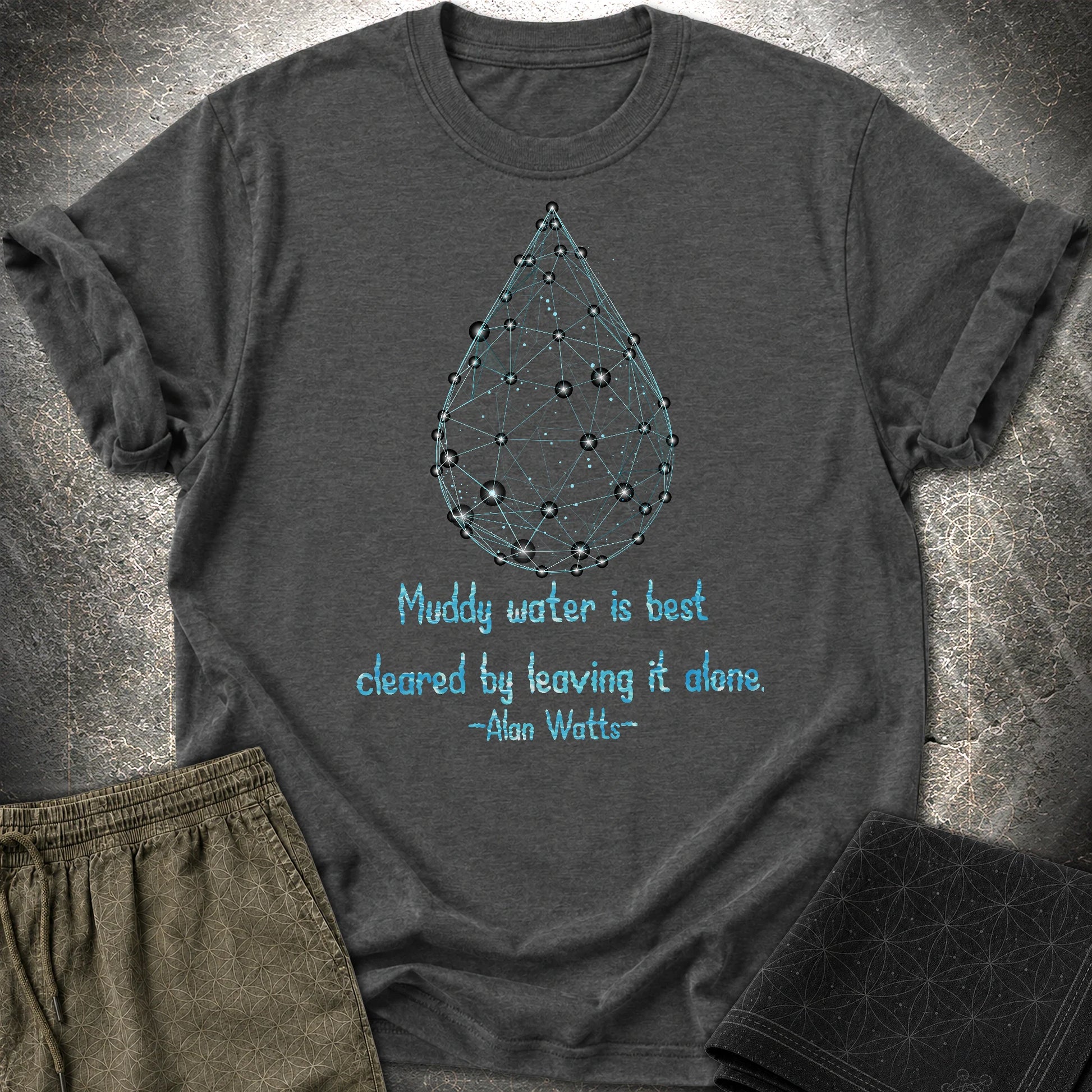 Alan Watts Muddy Water T-Shirt - Alan Watts Muddy Water T-Shirt - Dark Heather Grey
