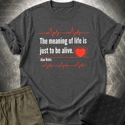Alan Watts Life T-Shirt - Alan Watts Life T-Shirt - Dark Heather Grey