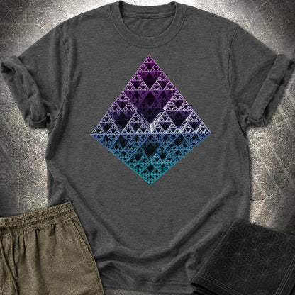 Sierpinski 3D Fractal T-Shirt - Sierpinski 3D Fractal T-Shirt - Dark Heather Grey