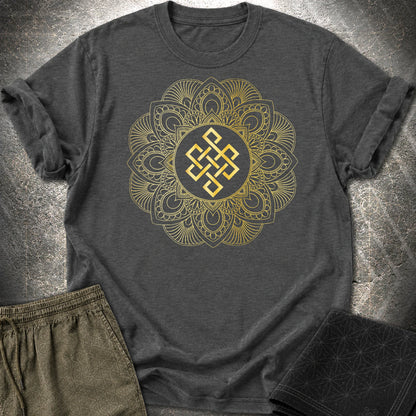 Endless Knot Mandala T-Shirt - Endless Knot Mandala T-Shirt - Dark Heather Grey