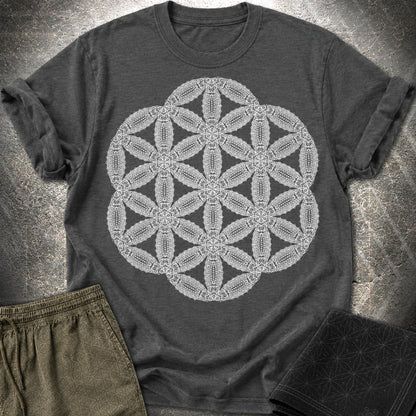 Organic Seed Of Life T-Shirt - Organic Seed Of Life T-Shirt - Dark Heather Grey