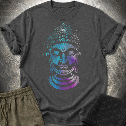 Buddha Flower Of Life Pattern T-Shirt - Buddha Flower Of Life Pattern T-Shirt - Dark Heather Grey