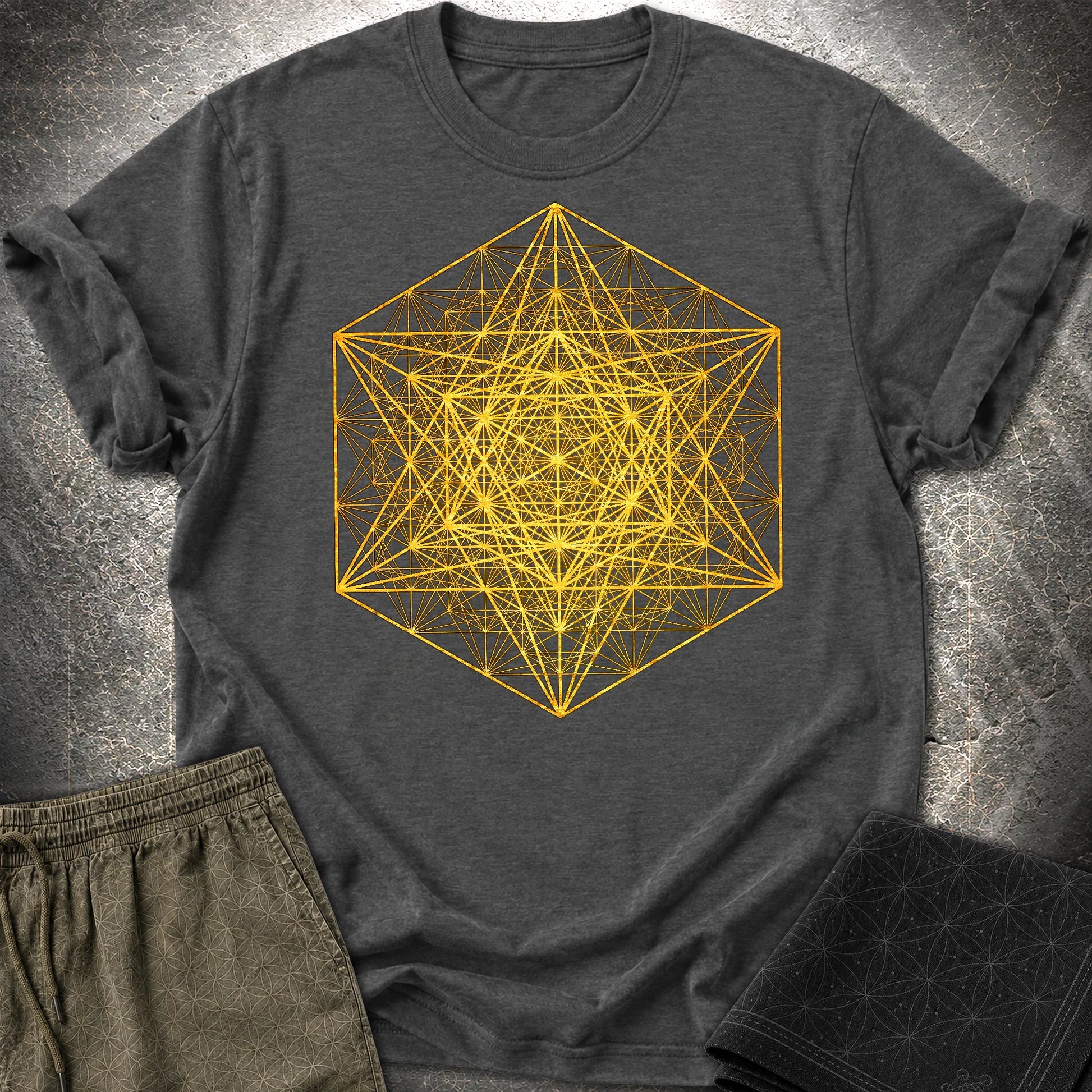 Metatron's Super Cube T-Shirt - Metatron's Super Cube T-Shirt - Dark Heather Grey