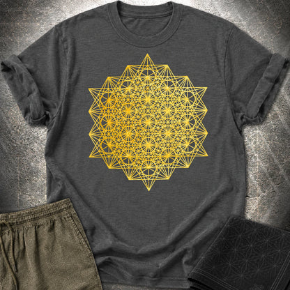 64 Tetrahedron T-Shirt - 64 Tetrahedron T-Shirt - Dark Heather Grey