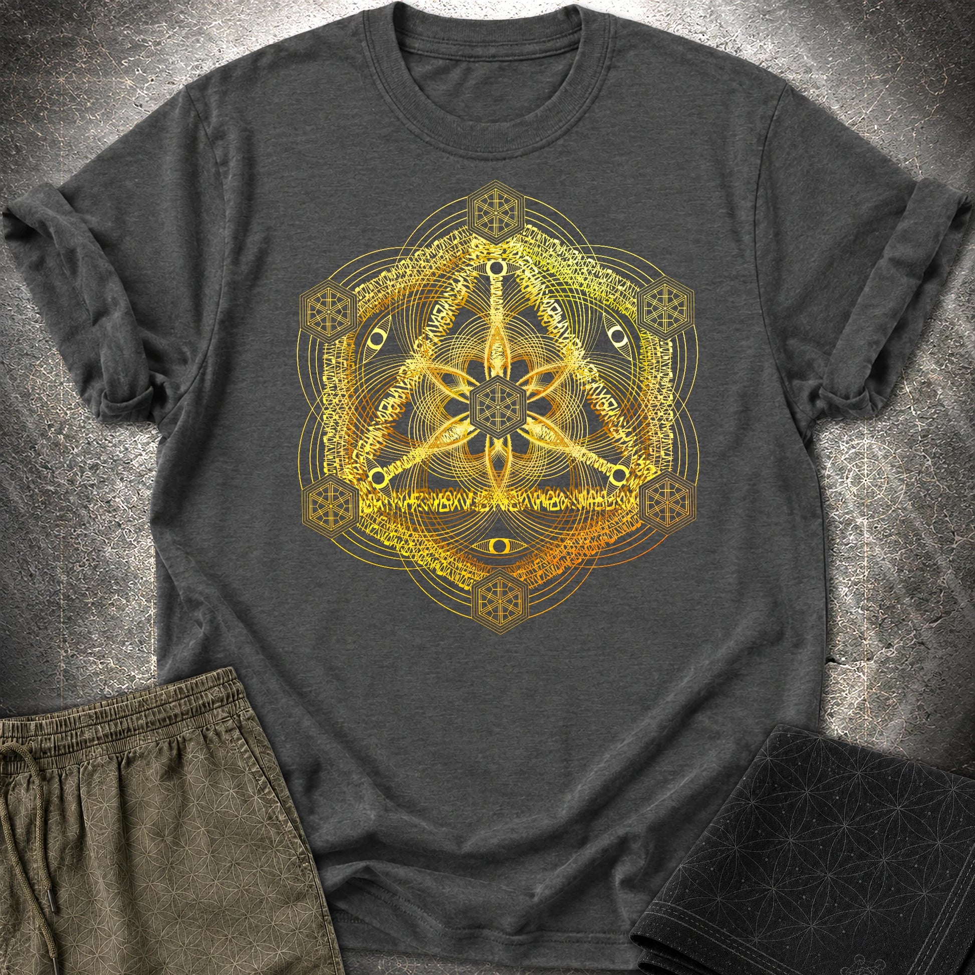 Interdimensional Tesseract T-Shirt - Interdimensional Tesseract T-Shirt - Dark Heather Grey