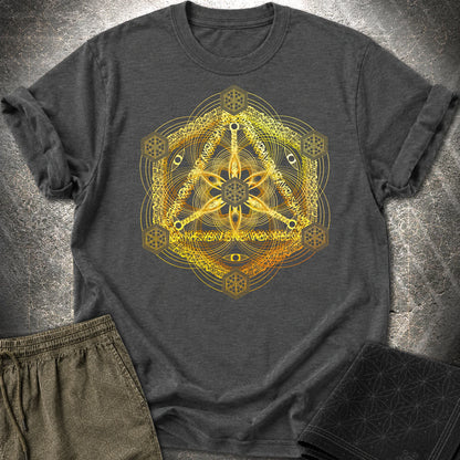 Interdimensional Tesseract T-Shirt - Interdimensional Tesseract T-Shirt - Dark Heather Grey