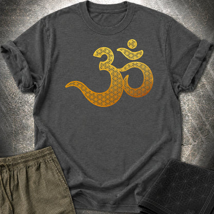 Ohm Flower Of Life Pattern T-Shirt - Ohm Flower Of Life Pattern T-Shirt - Dark Heather Grey
