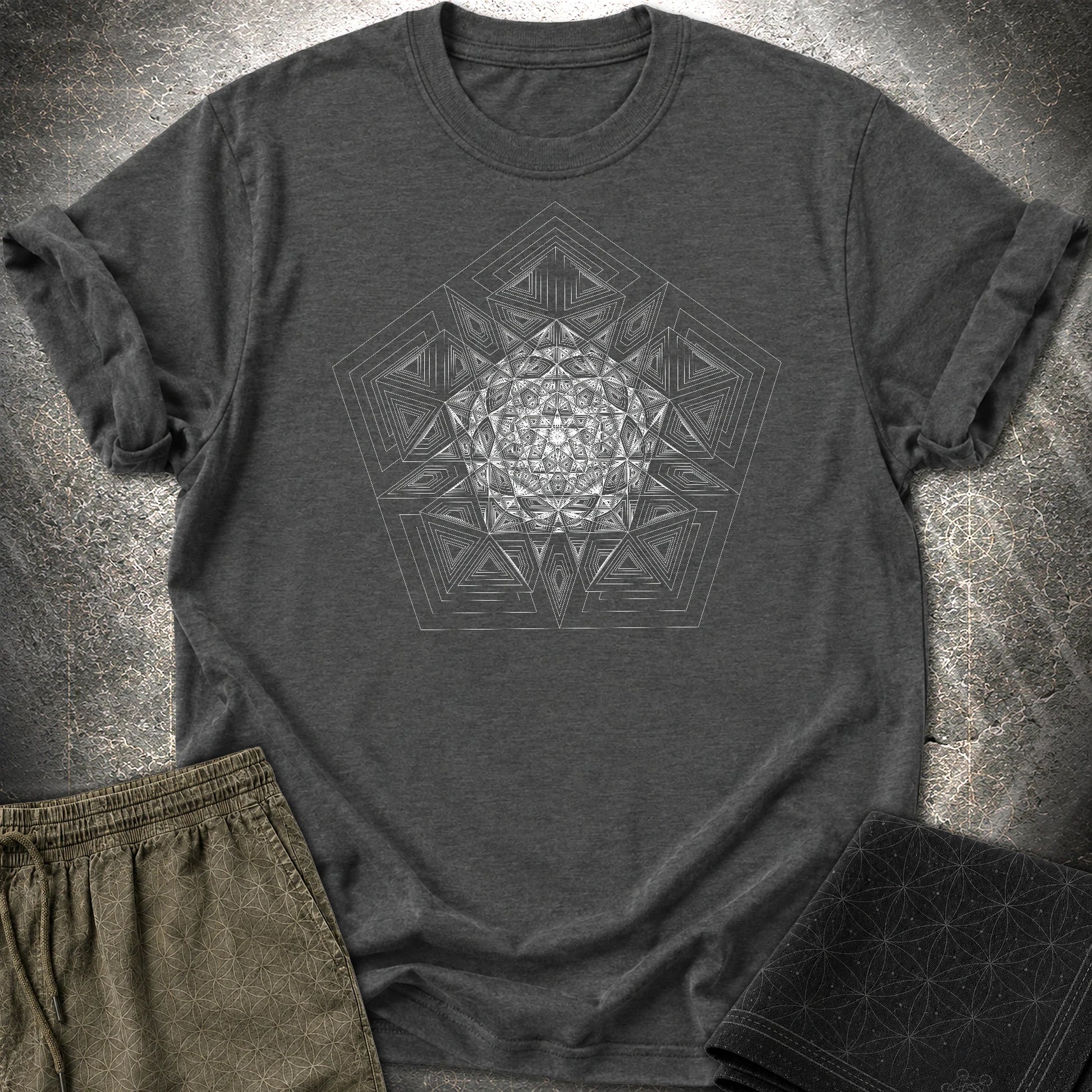 Pentagon Mosaic T-Shirt - Pentagon Mosaic T-Shirt - Dark Heather Grey